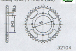 ZAHNKRANZ STAHL 520 (50-32104-43)
