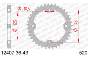 ZAHNKRANZ STAHL 520 (12407-40 / 50-32114-40 / JTR1857.40)