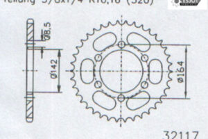 ZAHNKRANZ STAHL 520 (50-32117-46 / JTR1068.46)