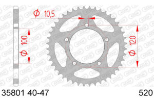 ZAHNKRANZ STAHL 520 (35801-40/ 50-32125-40 / JTR703.40)