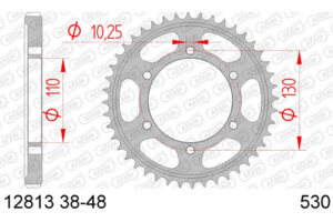 ZAHNKRANZ STAHL 530 (12813-44 / 50-35013-44 / JTR479.44)