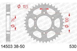 ZAHNKRANZ STAHL 530 (14503-43 / 50-35043-43 / JTR816.43)