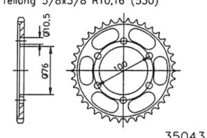 ZAHNKRANZ STAHL 530 (50-35043-44 / JTR816.44)