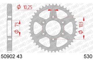 ZAHNKRANZ STAHL 530 (50902-43 / 50-35064-43 / JTR766.43)