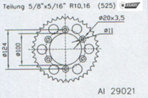 ZAHNKRANZ ALU 525 (51-29021-43)