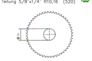 ZAHNKRANZ ALU ROHLING 520