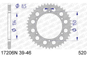 ZAHNKRANZ ALU 520 (17206N-40 / 51-32024-40)