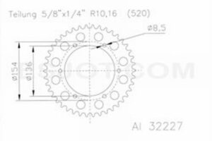 ZAHNKRANZ ALU 520 (51-32227-52)