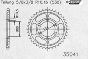ZAHNKRANZ ALU 530 (51-35041-43)