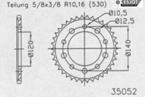 ZAHNKRANZ ALU 530 (51-35052-46)