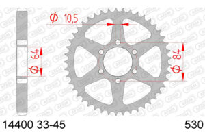 ZAHNKRANZ STAHL 530 (14400-33 / JTR814.33)