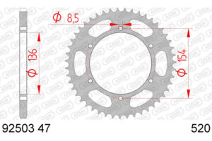ZAHNKRANZ STAHL 520 (92503-47 / JTR9.47)
