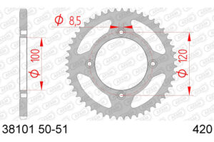 ZAHNKRANZ STAHL 420 (38101-50 / JTR1141.60)