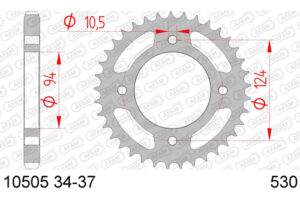 ZAHNKRANZ STAHL 530 (10505-34 / 50-35017-34 / JTR282.34)