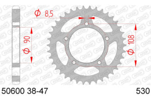 ZAHNKRANZ STAHL 530 (50600-38 / 50-35037-38 / JTR1022.38)
