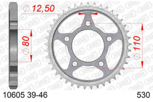 ZAHNKRANZ STAHL 530 (10605-40 / 50-35005-40 / JTR284.40)