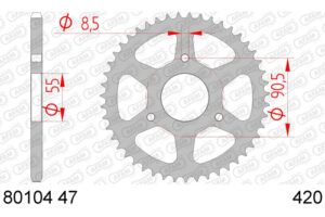 ZAHNKRANZ STAHL 420 (80104-47 / 50-13034-47 / JTR1077.47)