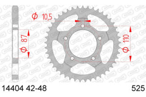 ZAHNKRANZ STAHL 525 (14404-46 / 50-29008-46 / JTR807.46)