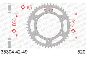 ZAHNKRANZ STAHL 520 (35304-46 / 50-32050-46 / JTR5.46)