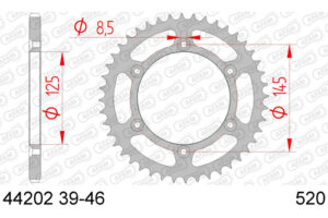 ZAHNKRANZ STAHL 520 (44202-44 / 50-32097-44 / JTR698.44)