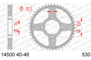 ZAHNKRANZ STAHL 530 (14500-46 / 50-35014-46 / JTR824.46)