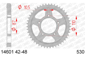 ZAHNKRANZ STAHL 530 (14601-45 / 50-35031-45 / JTR829.45)