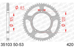 ZAHNKRANZ STAHL 420 (35103-51 / 50-13016-51 / JTR24.51)