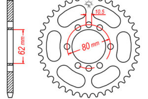 ZAHNKRANZ STAHL 428 (JTR843.39)
