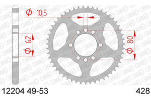 ZAHNKRANZ STAHL 428 (12204-49 / 50-15003-49 / JTR843.49)