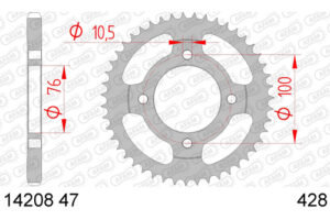 ZAHNKRANZ STAHL 428 (14208-47 / 50-15027 / JTR1806.47)