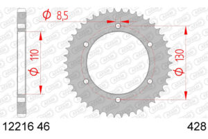 ZAHNKRANZ STAHL 428 (12216-46 / 50-15036-46 / JTR1870.46)