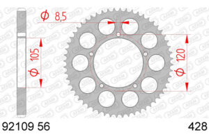 ZAHNKRANZ STAHL 428 (92109-56 / 50-15038-56)