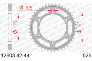 ZAHNKRANZ STAHL 525 (12603-42 / 50-29009-42 / JTR867.42)