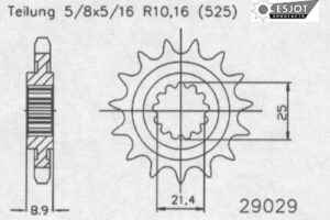 RITZEL 525 (50-29029-16 / JTF1537.16)