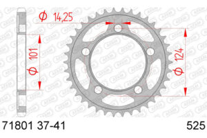 ZAHNKRANZ STAHL 525 (71801-41 / 50-29035-41 / JTR898.41)