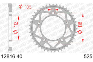 ZAHNKRANZ STAHL 525 (12816-41 / 50-29051-41 / JTR1877.41)