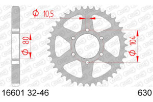 ZAHNKRANZ STAHL 630 (16601-46 / 50-30005-46 / JTR501.469