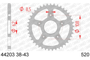 ZAHNKRANZ STAHL 520 (44203-40 / 50-32055-40 / JTR701.40)