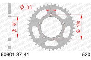 ZAHNKRANZ STAHL 520 (50601-38 / JTR491.38)