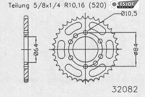 ZAHNKRANZ STAHL 520 (14310-40 / 50-32082-40 / JTR1826.40)