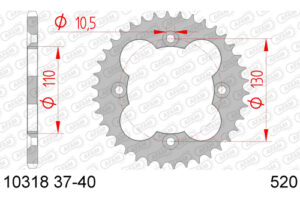 ZAHNKRANZ STAHL 520 (10318-40 / 50-32089-40)