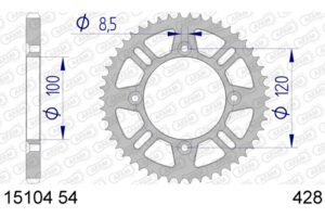 ZAHNKRANZ ALU 428 (15104N-49 / 51-15026-49 / JTA798.49)