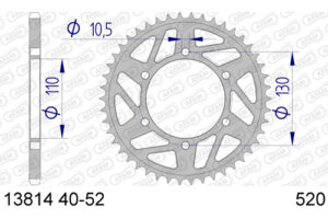 ZAHNKRANZ ALU 520 (13814-41 / 51-32029-41)