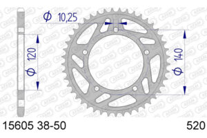 ZAHNKRANZ ALU 520 (15605-41 / 51-32207-41)