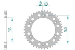 ZAHNKRANZ ALU 520 (93209-50 / 51-32215-50 / MO1519 50)