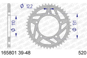 ZAHNKRANZ ALU 520 (165801-40 / 51-32238-40 / JTA75.40)