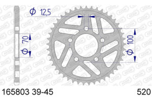 ZAHNKRANZ ALU 520 (165803-45 / 51-32244-45)